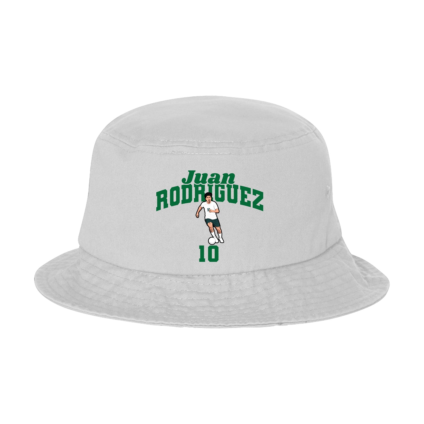 Bucket Cap — Signature Arch in White