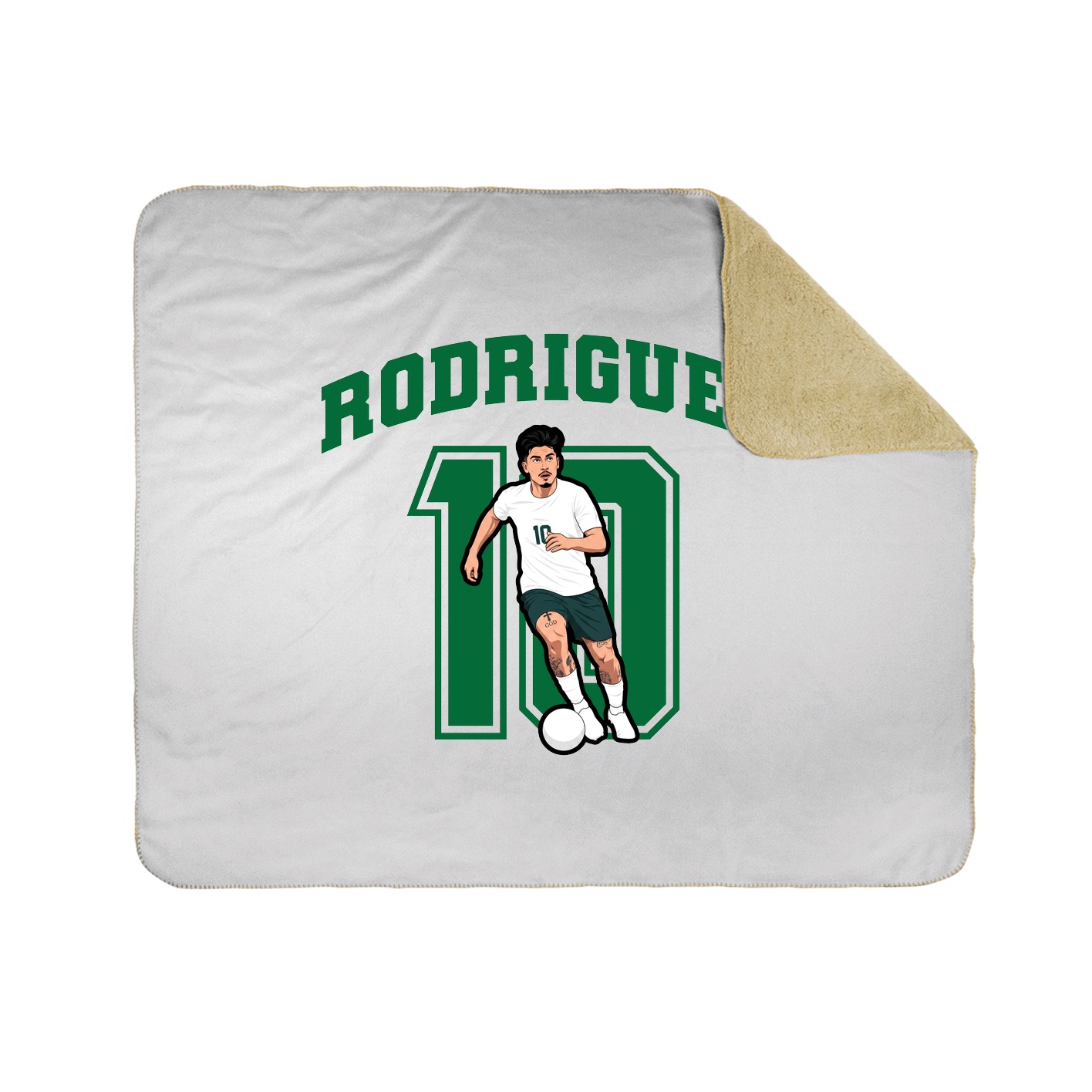 Throw Blanket — Number in White