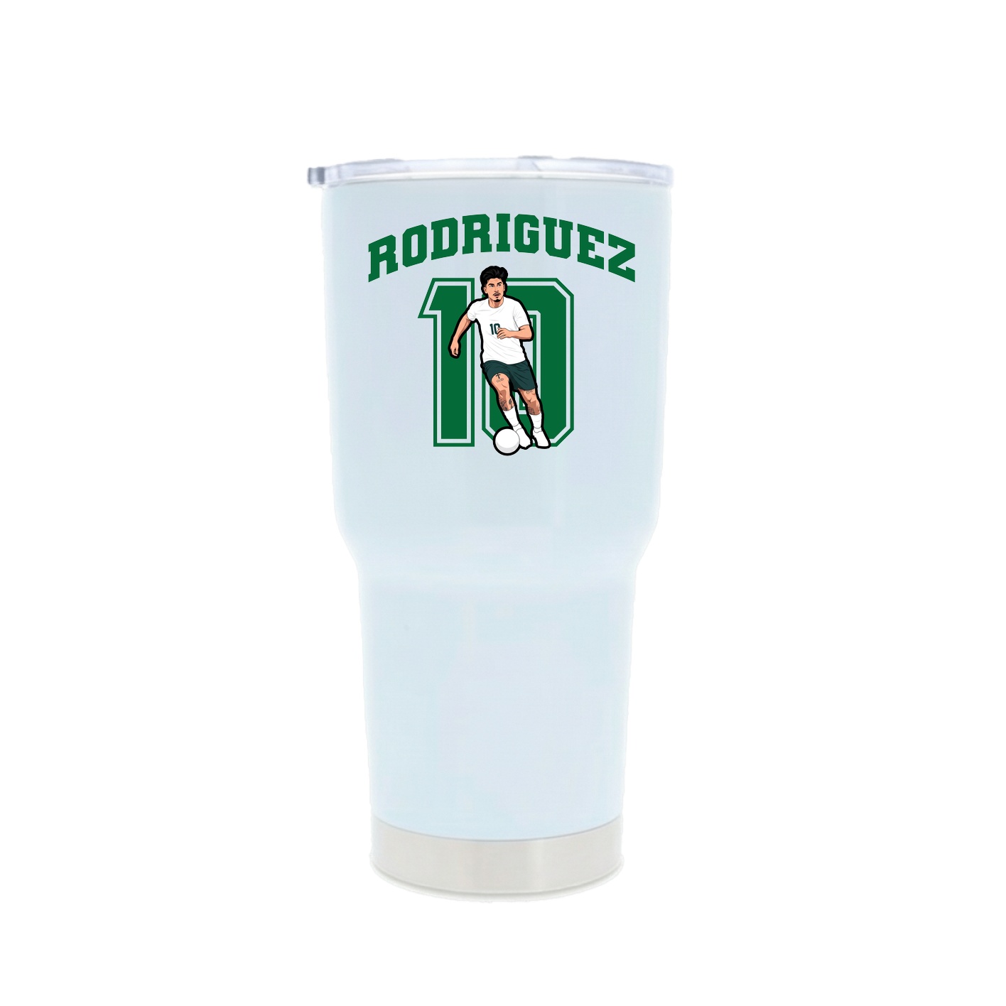 30oz Stainless Steel Tumbler — Number in White