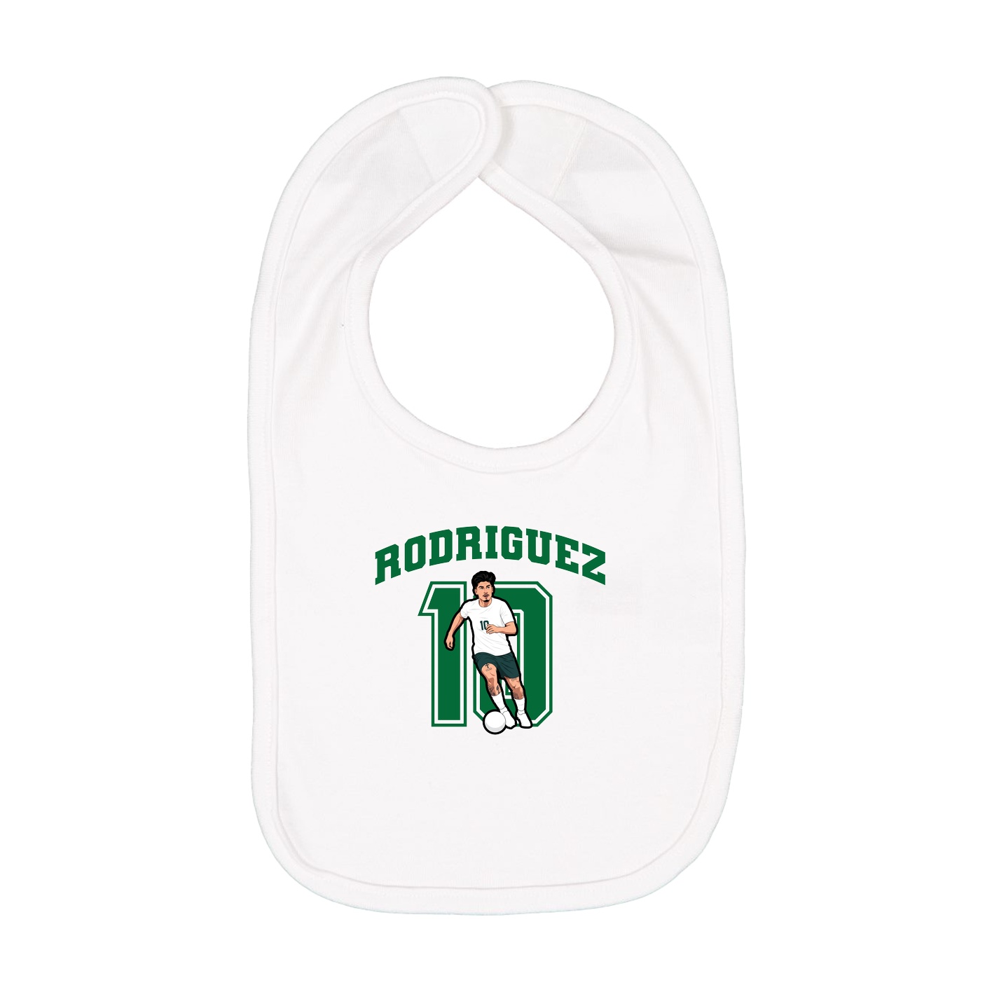 Infant Bib — Number in White
