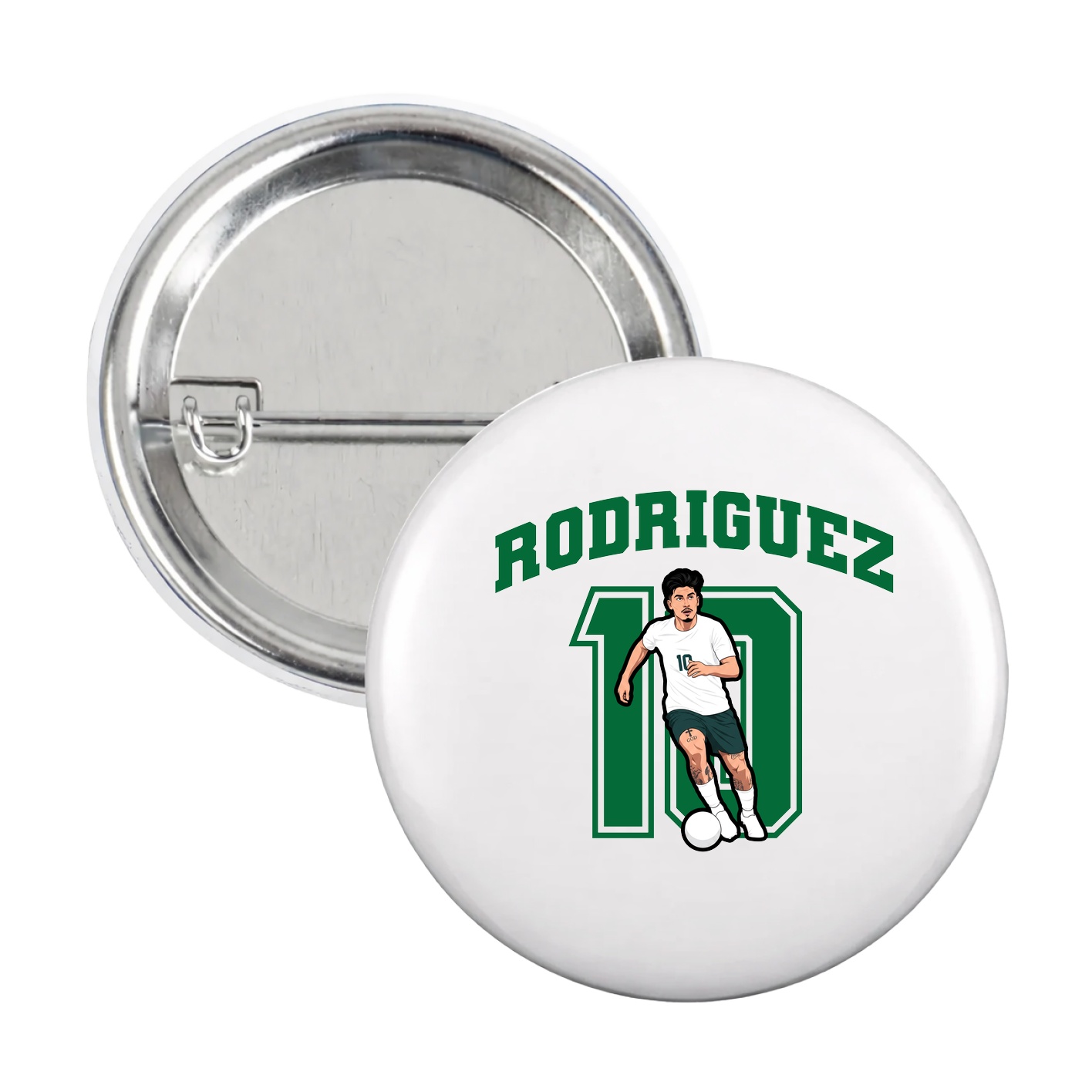 Game Day Button — Number in White