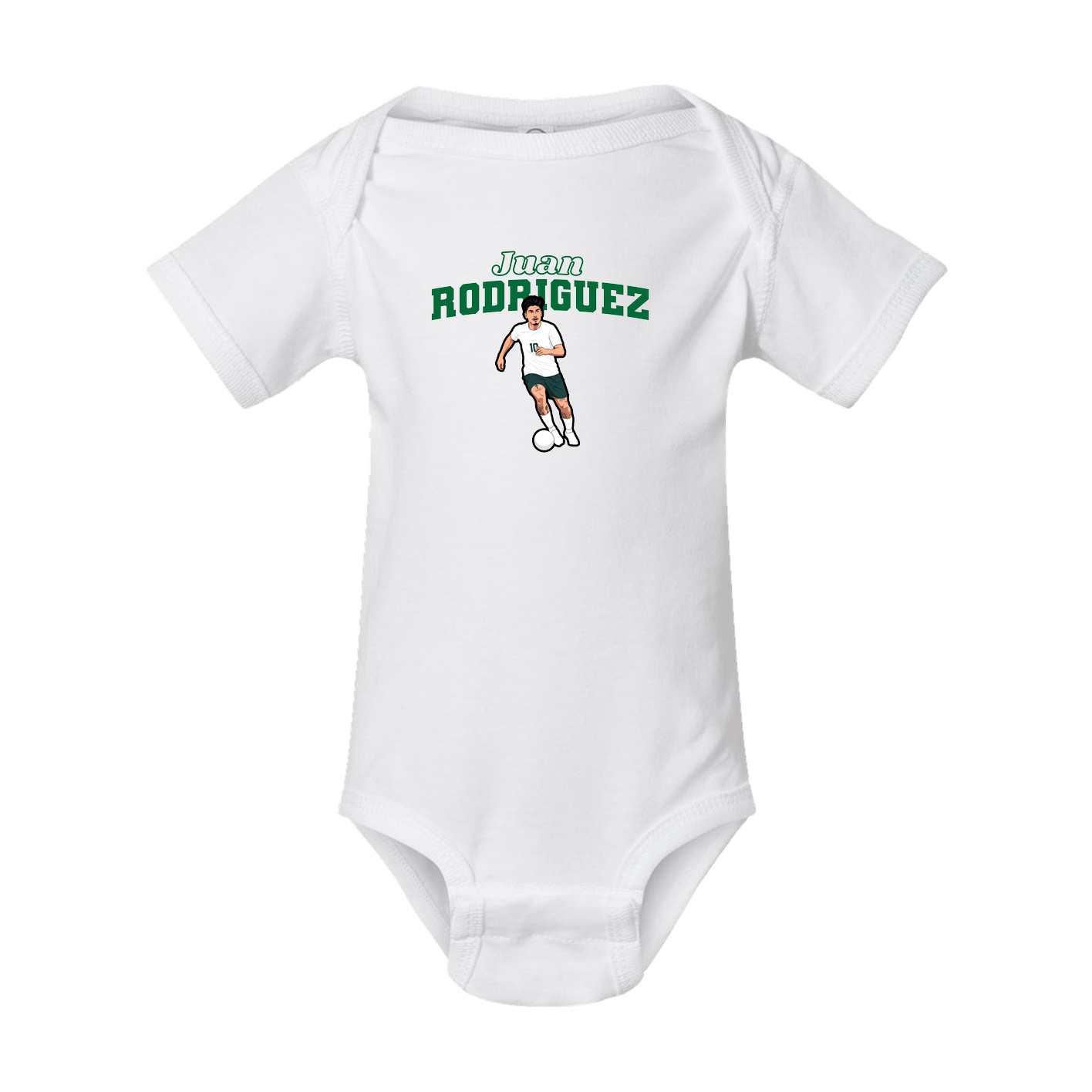 Baby Onesie — Name Arch in White