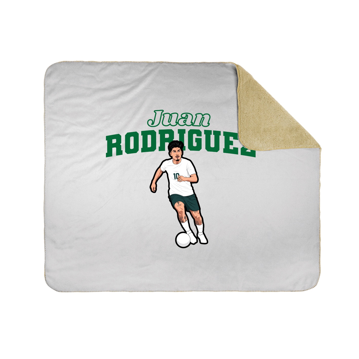 Throw Blanket — Name Arch in White