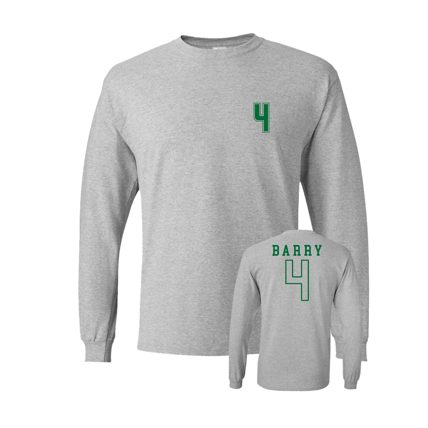 Long Sleeve Tee — Chest Back in Grey
