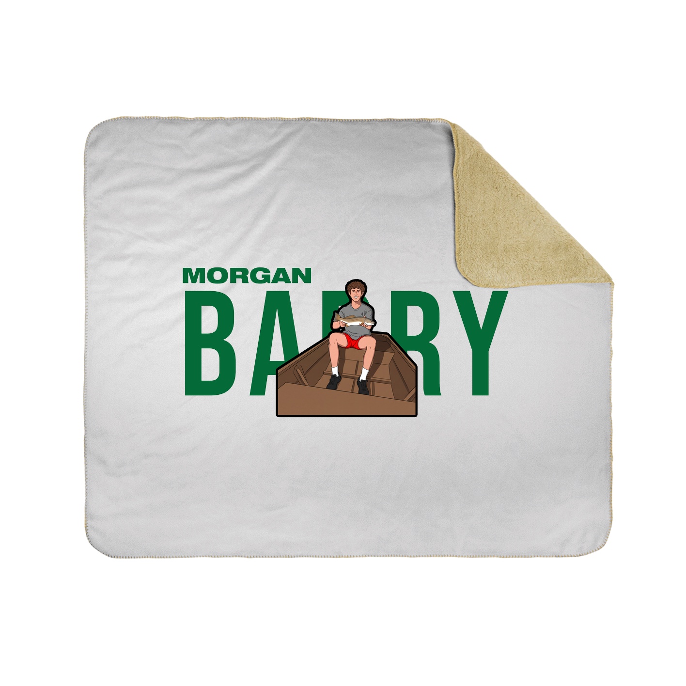 Throw Blanket — Player Name in White