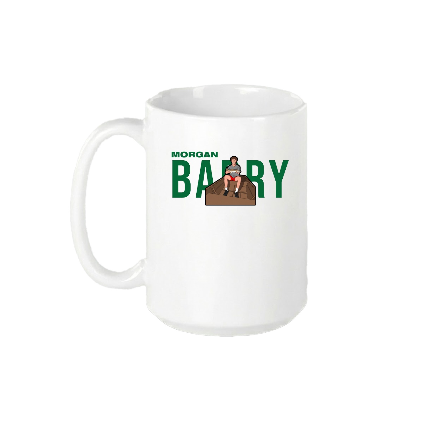 15oz Coffee Mug — Player Name in White