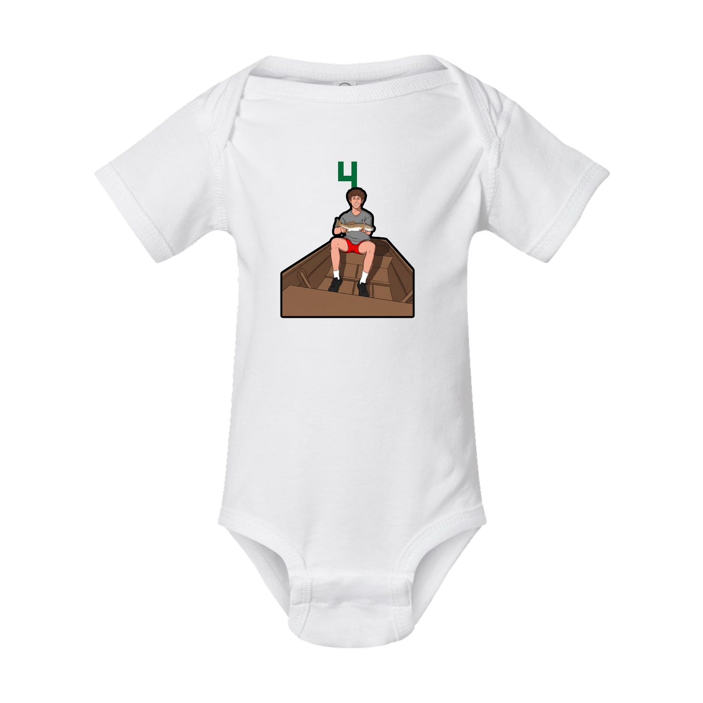 Baby Onesie — Number Top in White