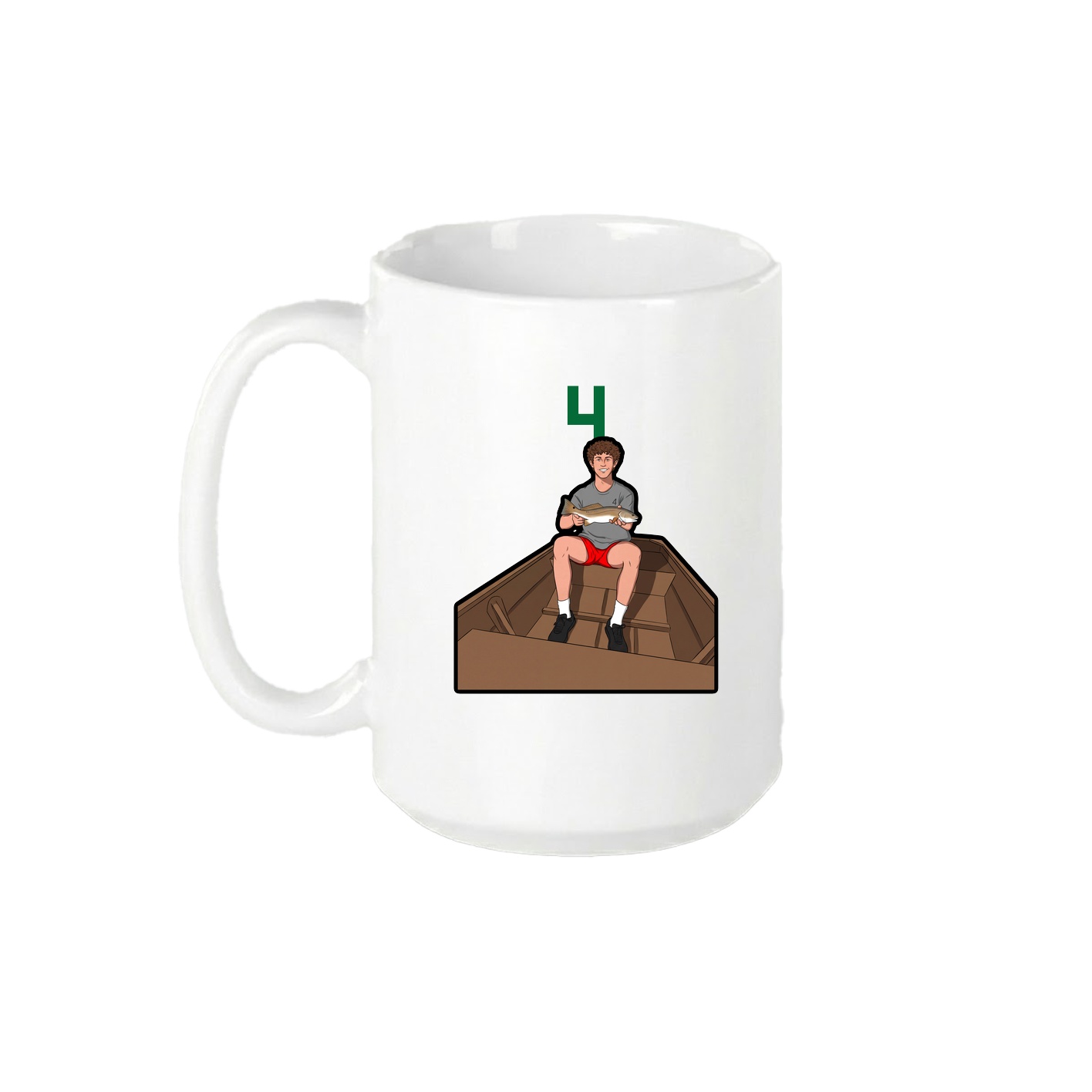 15oz Coffee Mug — Number Top in White