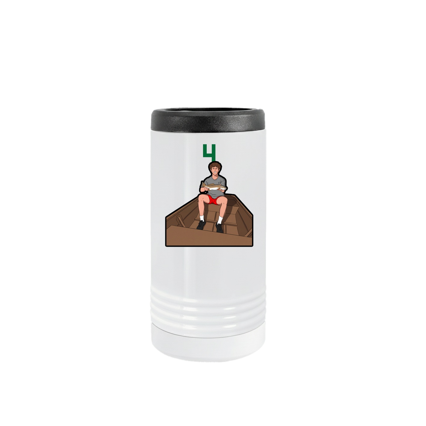 Slim Beverage Holder — Number Top in White