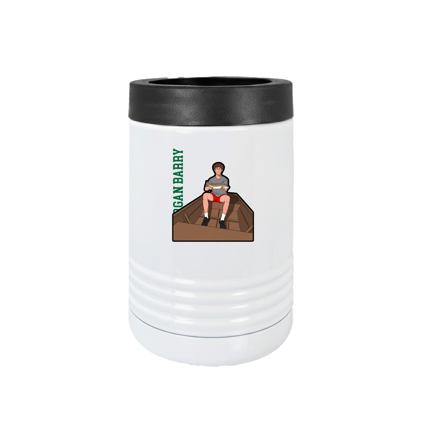 Beverage Holder — Name Vertical in White