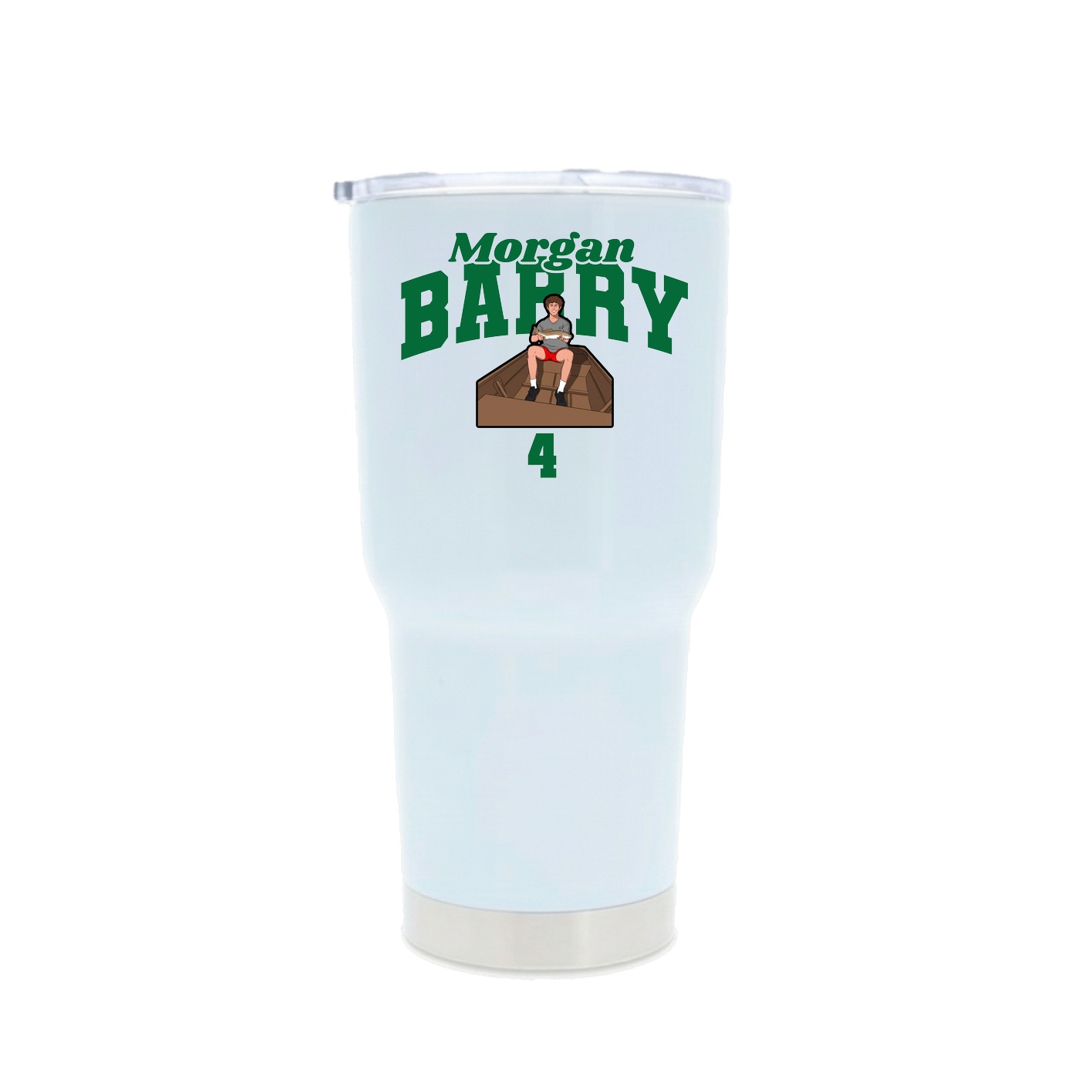 30oz Stainless Steel Tumbler — Signature Arch in White