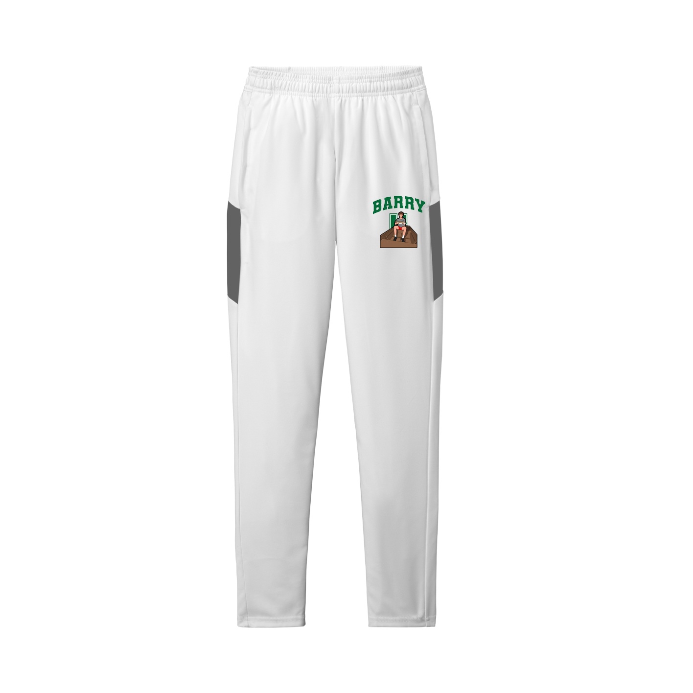 Team Travel Pant — Number in White/Grey