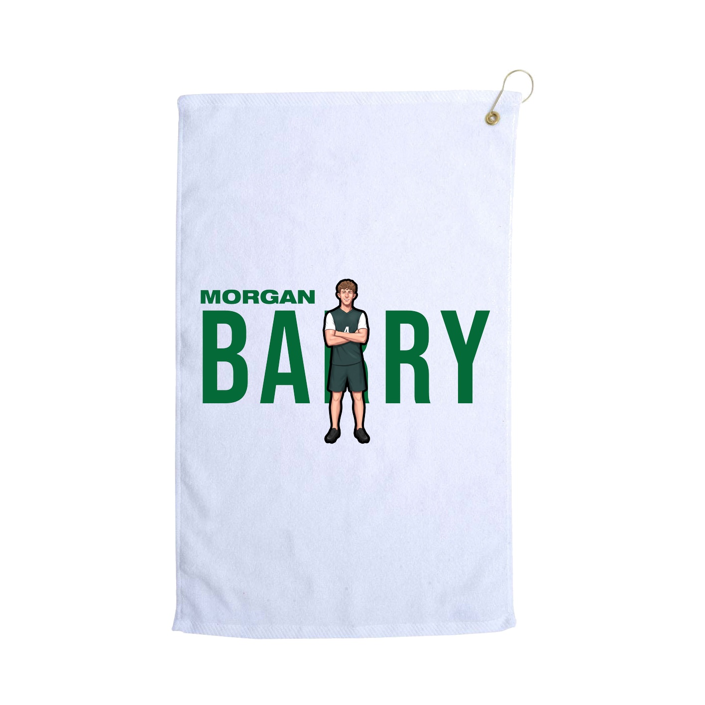 Golf Towel — Player Name in White