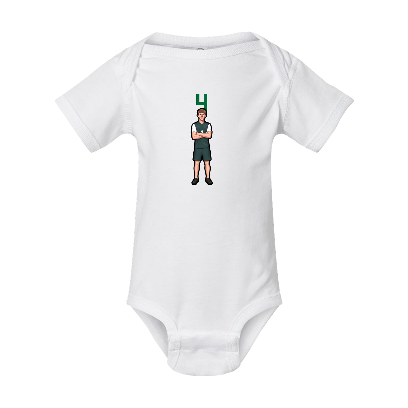 Baby Onesie — Number Top in White