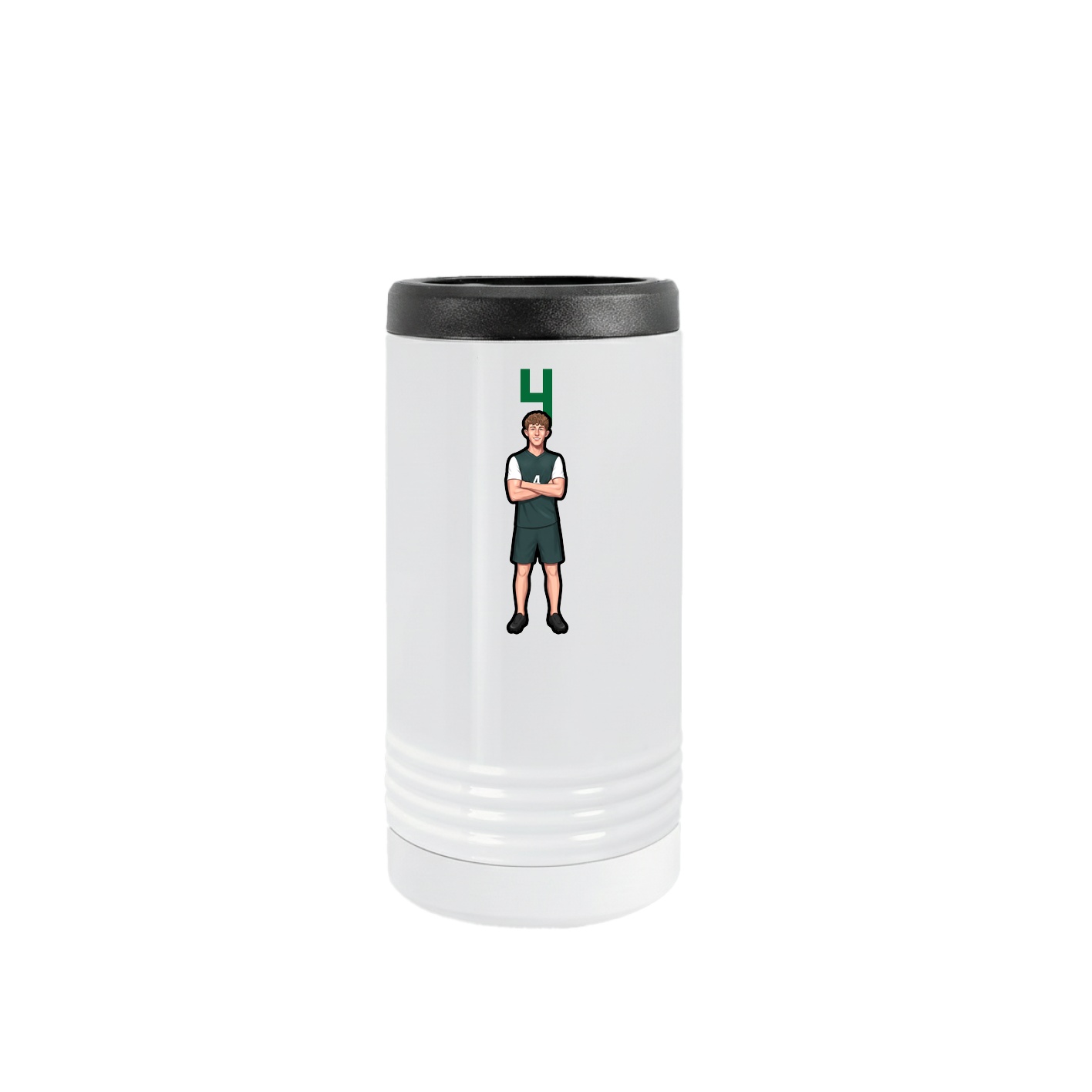 Slim Beverage Holder — Number Top in White