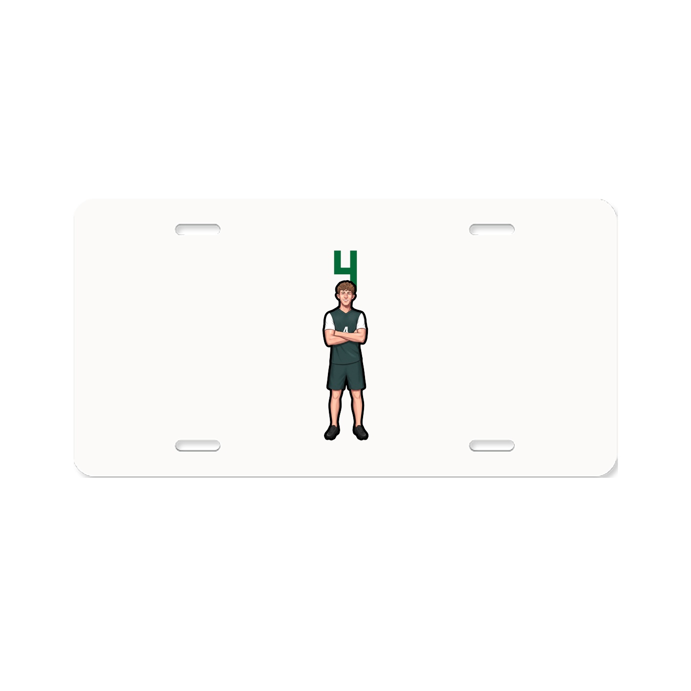 License Plate — Number Top in Classic