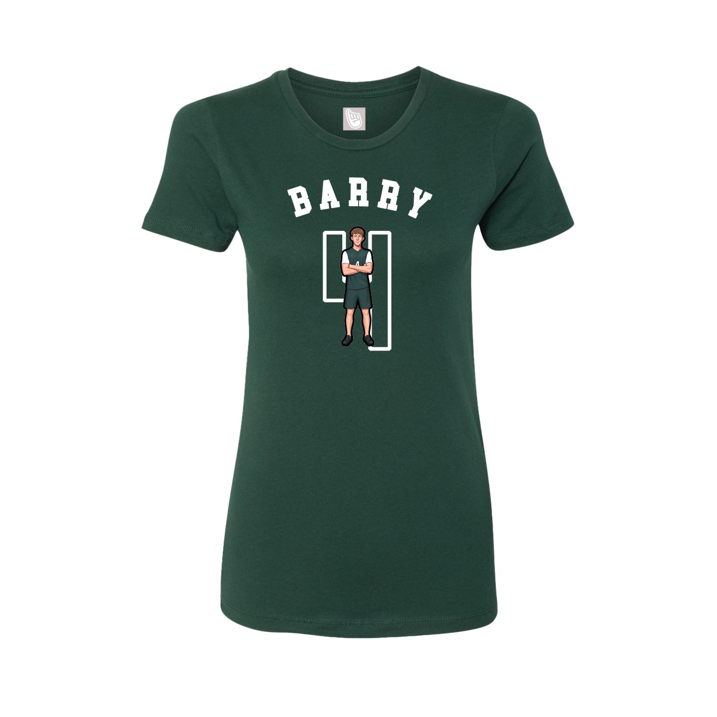 Fitted Women's Tee — Shirsey Arch in Green