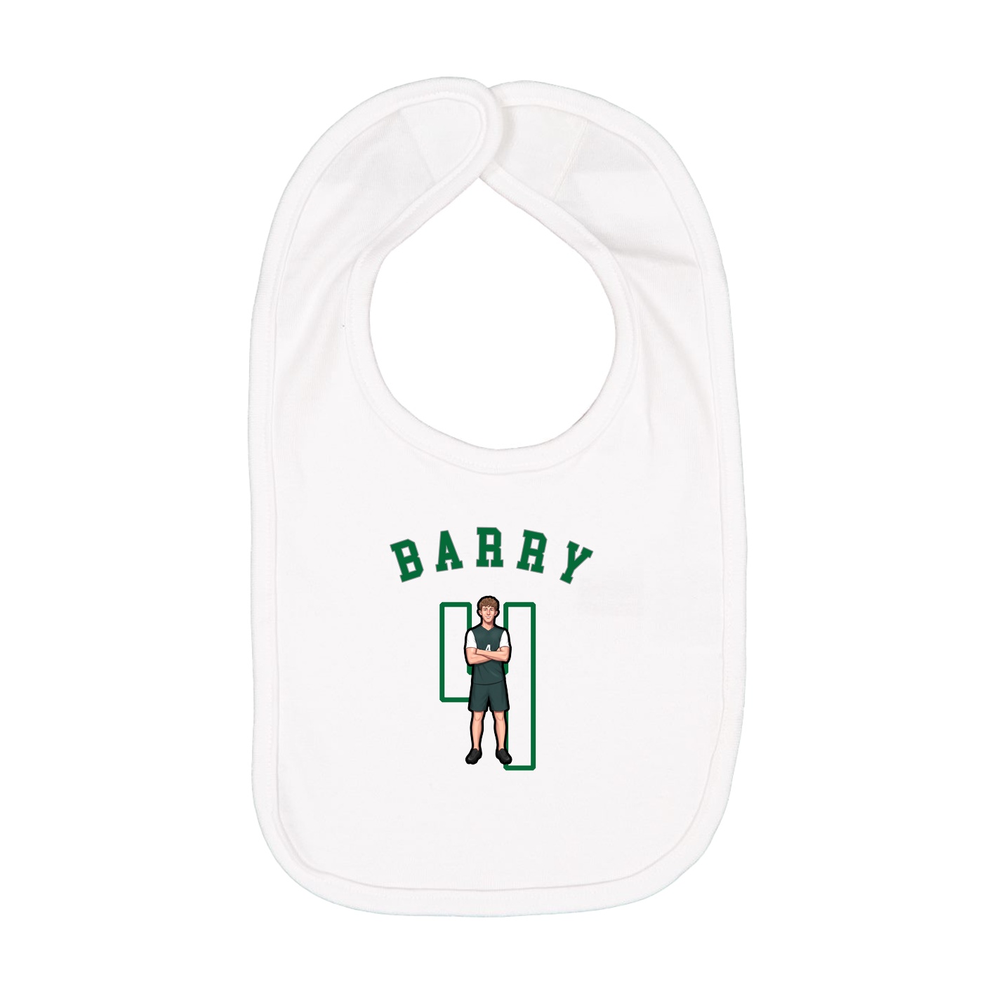 Infant Bib — Shirsey Arch in White
