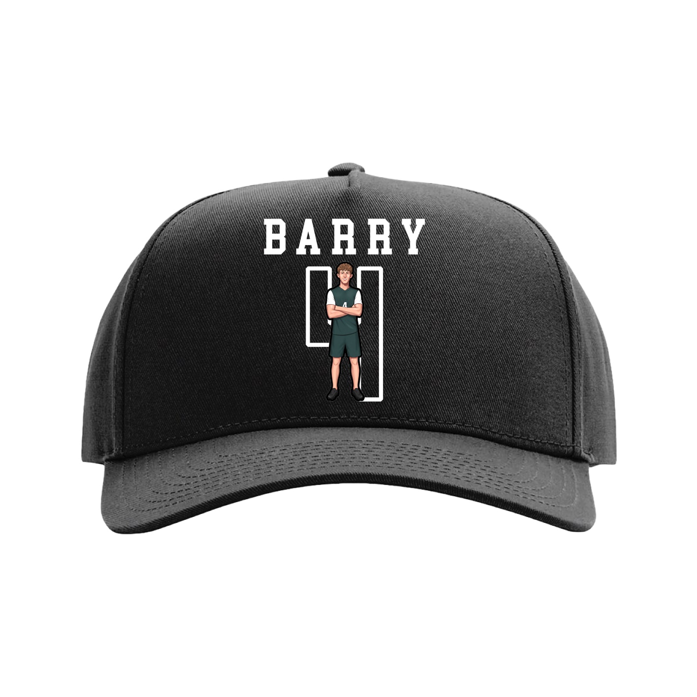 Full Fabric Five-Panel Champ Cap — Shirsey in Black