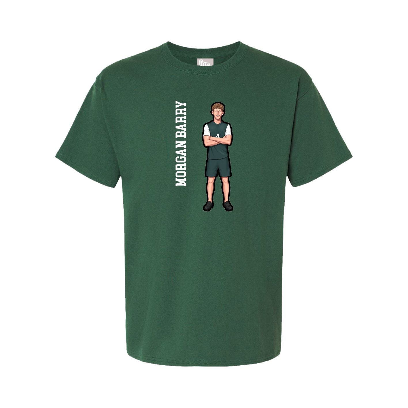 Tee — Name Vertical in Green