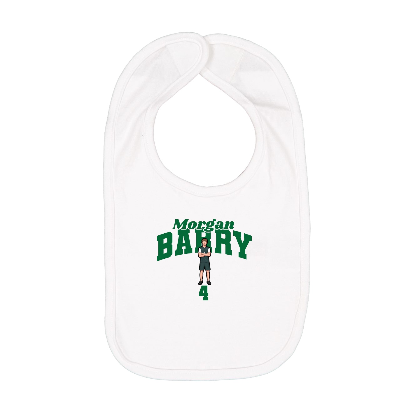 Infant Bib — Signature Arch in White