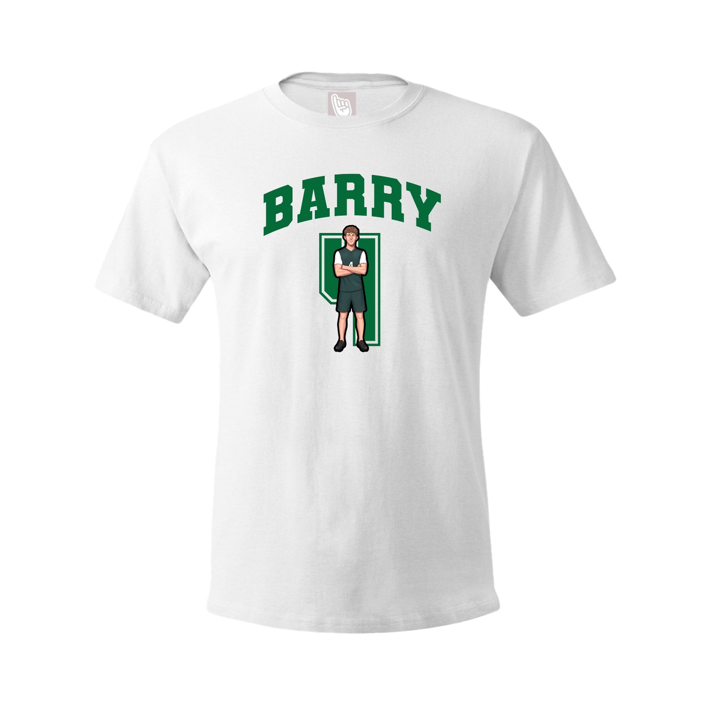 Youth Tee — Number in White