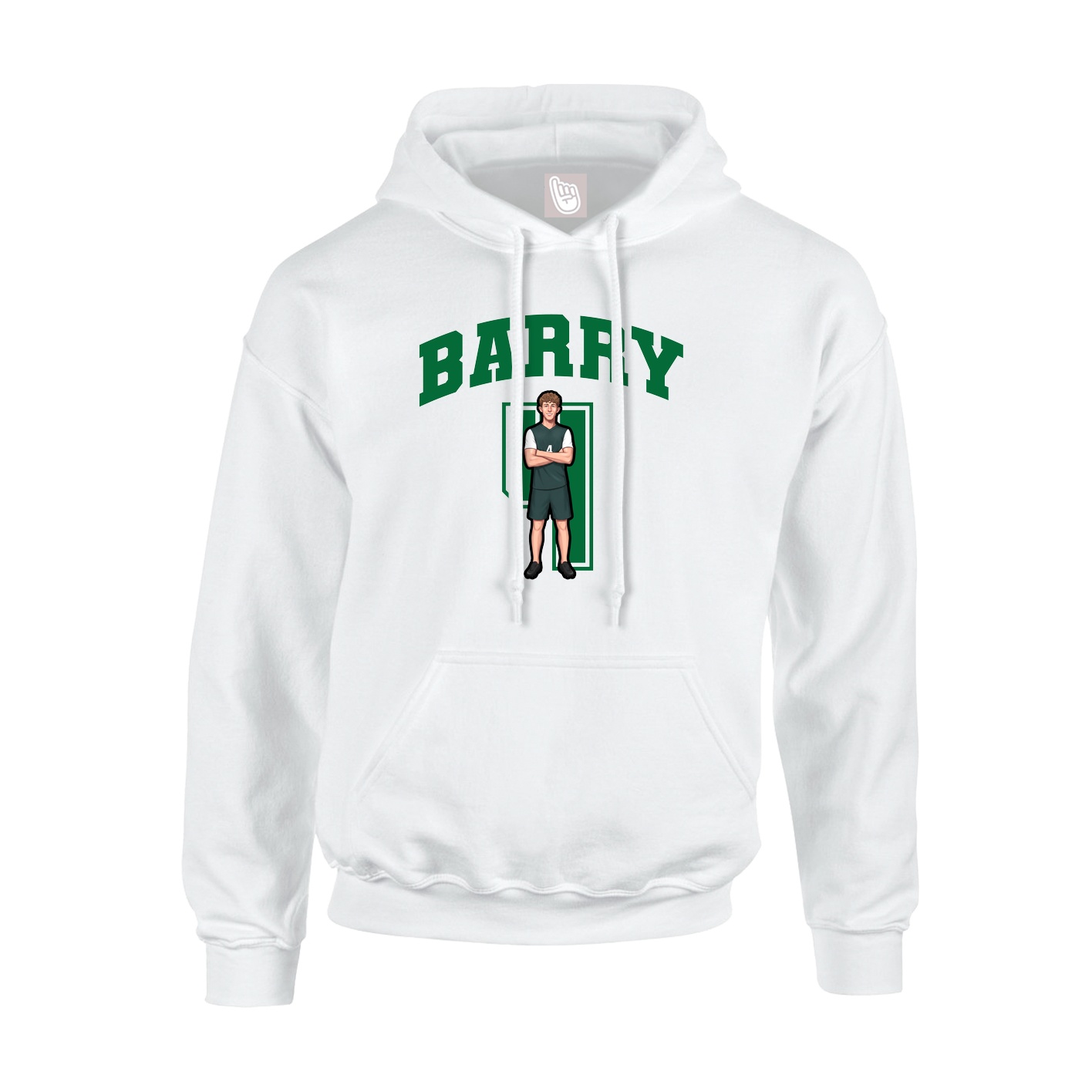 Hoodie — Number in White