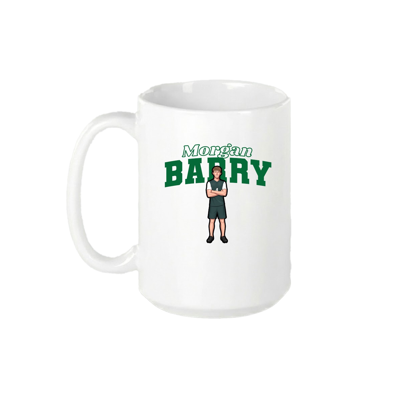 15oz Coffee Mug — Name Arch in White
