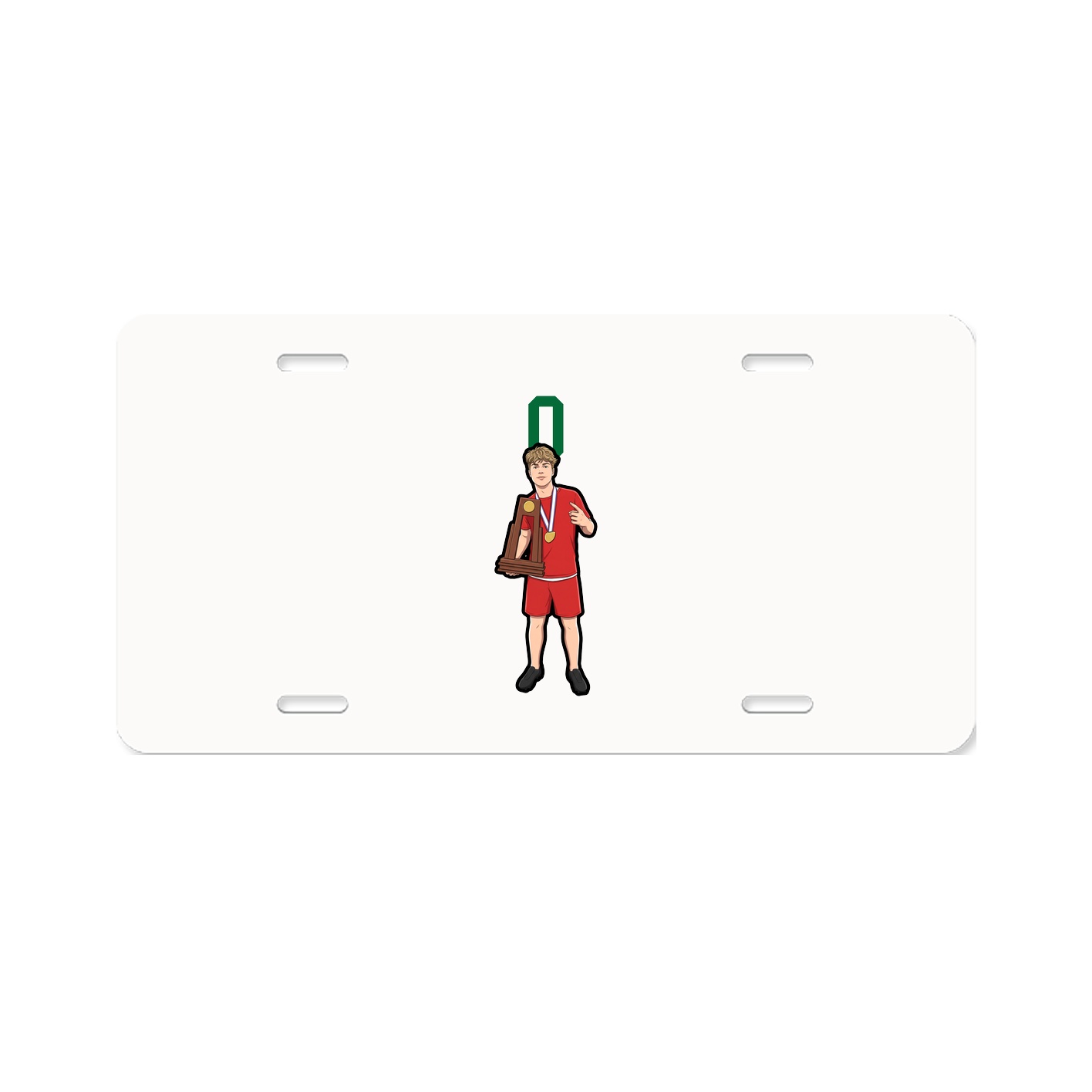 License Plate — Number Top in Classic