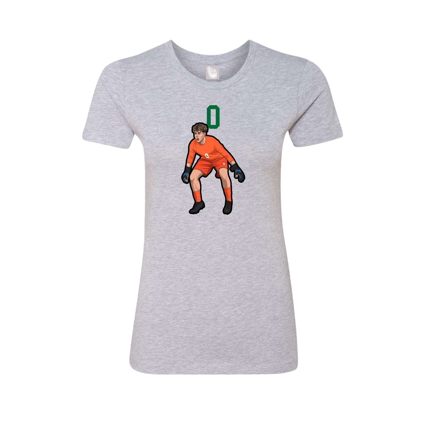 Fitted Women's Tee — Number Top in Grey
