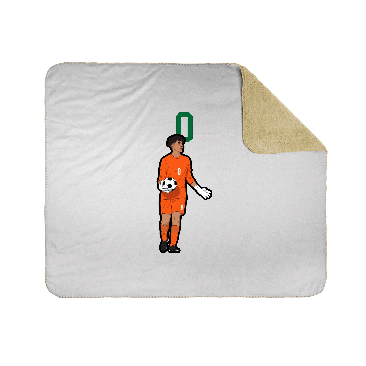 Throw Blanket — Number Top in White