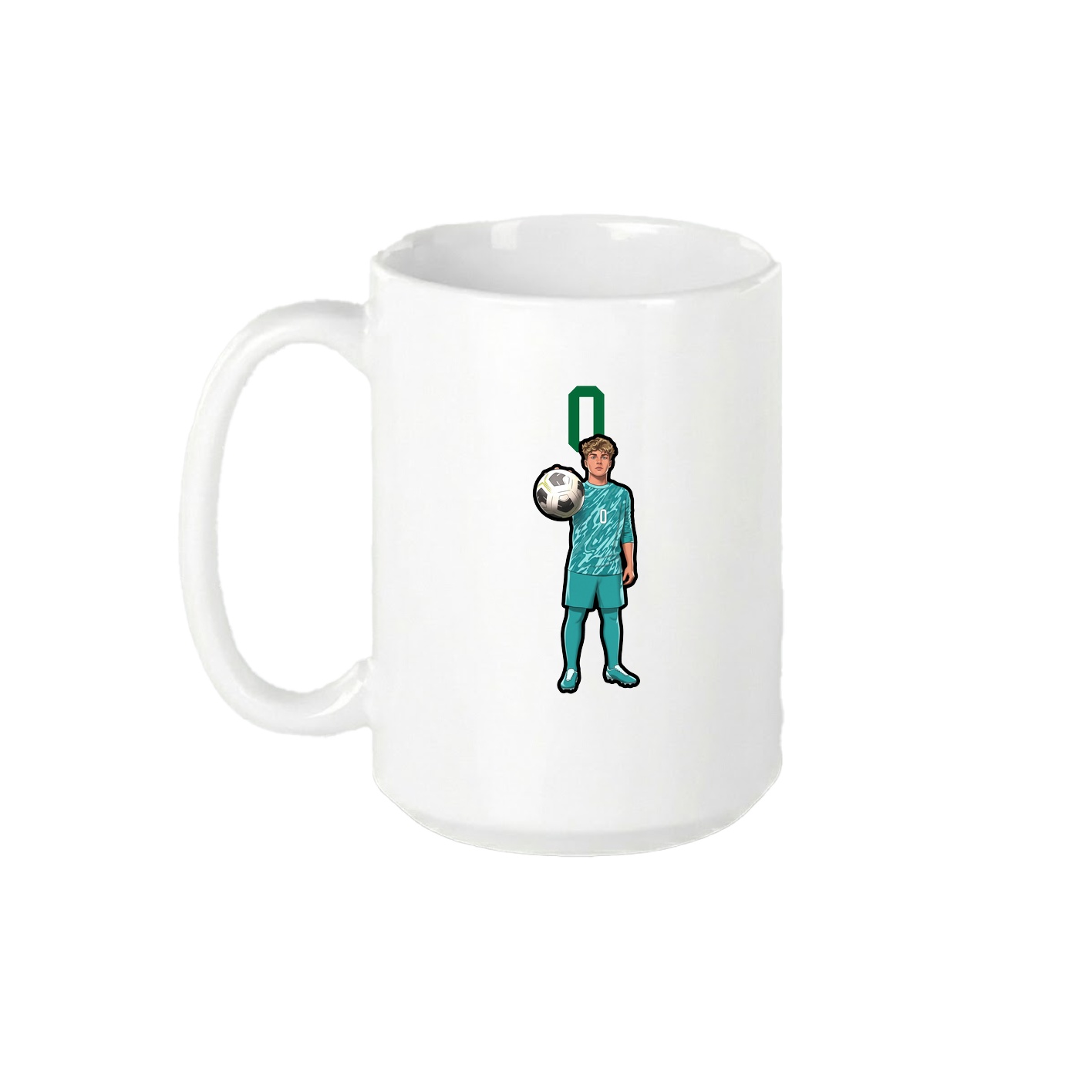 15oz Coffee Mug — Number Top in White