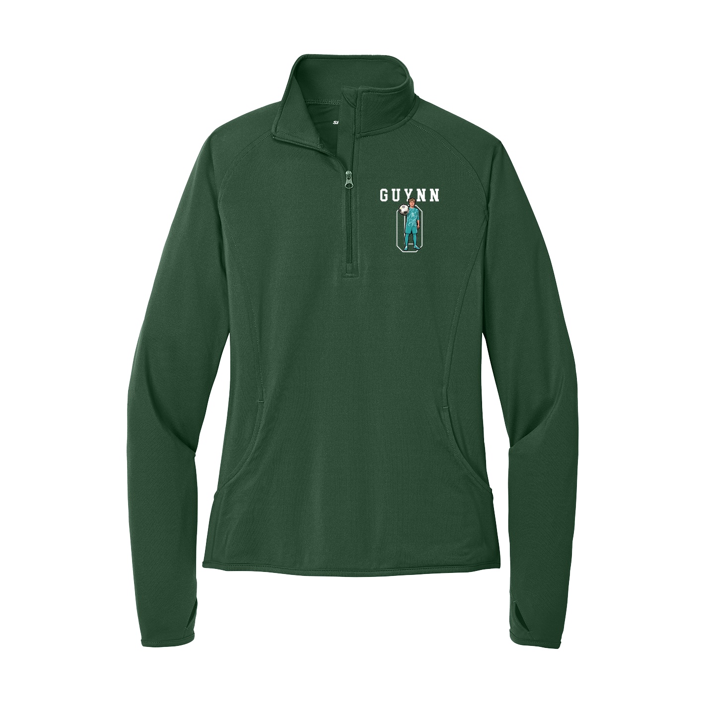 Women's Q-Zip Pullover — Shirsey in Green