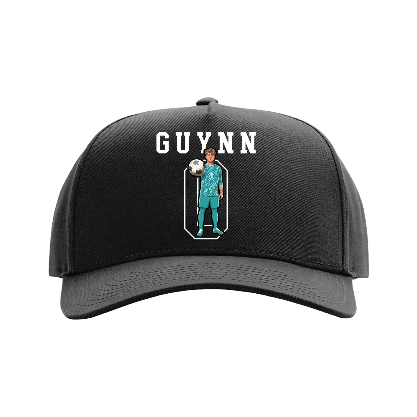 Full Fabric Five-Panel Champ Cap — Shirsey in Black
