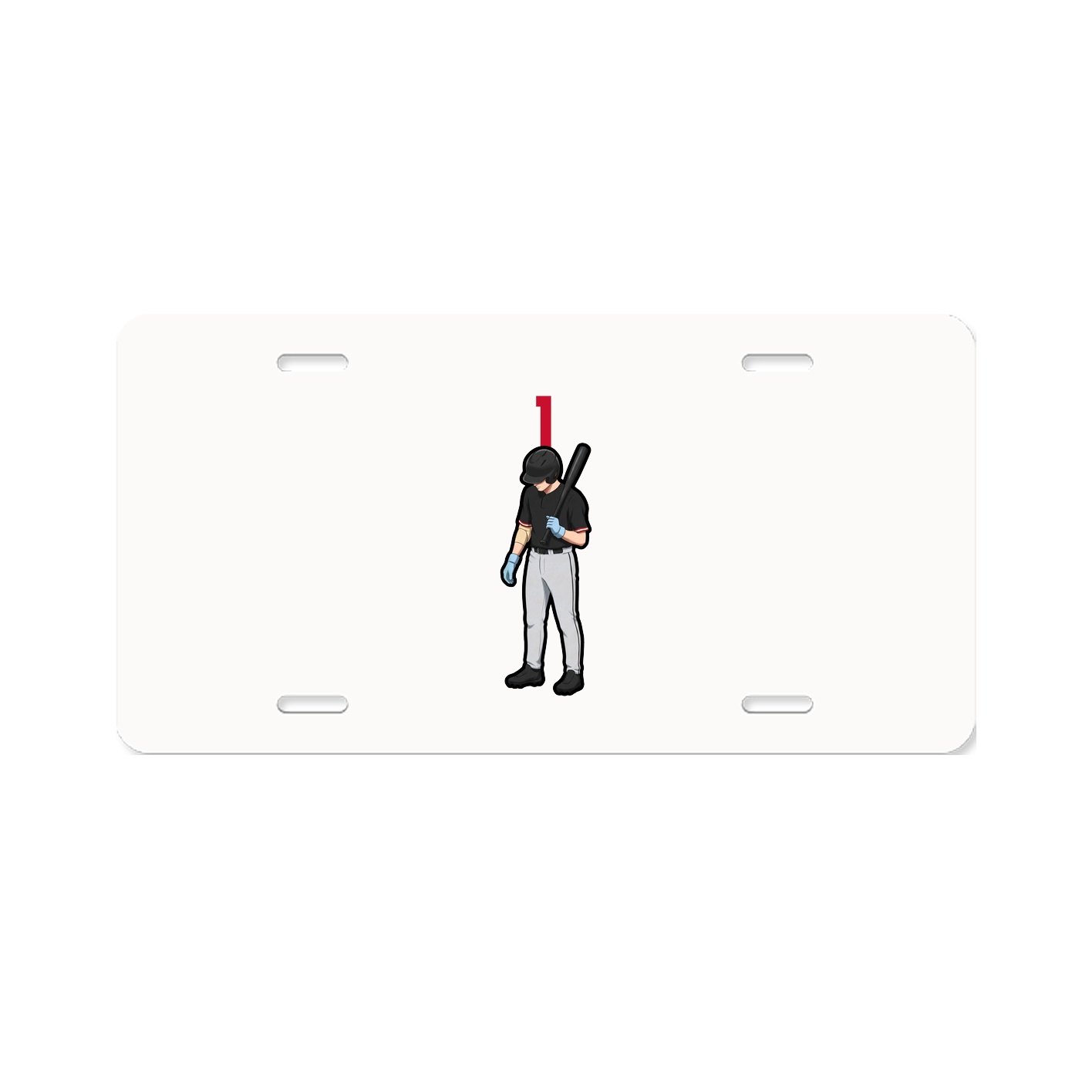 License Plate — Number Top in Classic
