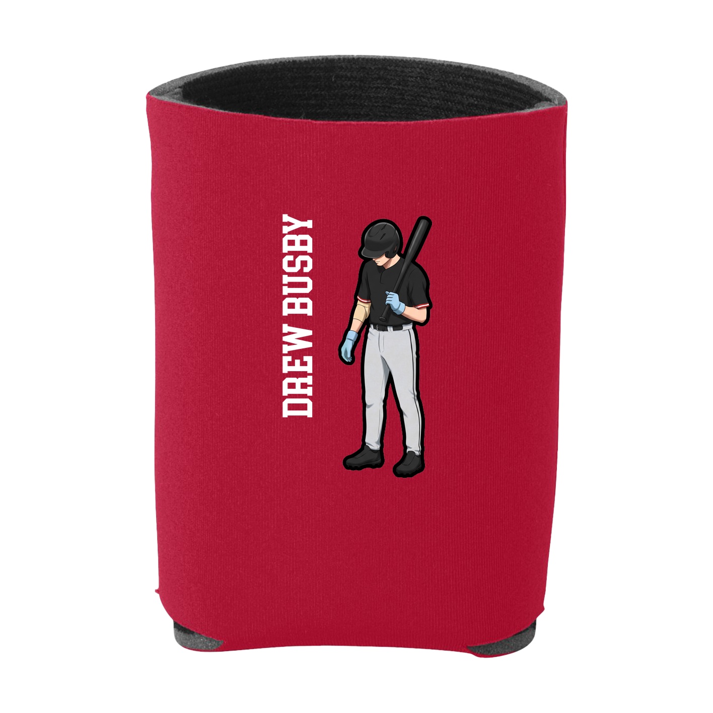 Can Holder — Name Vertical in Red