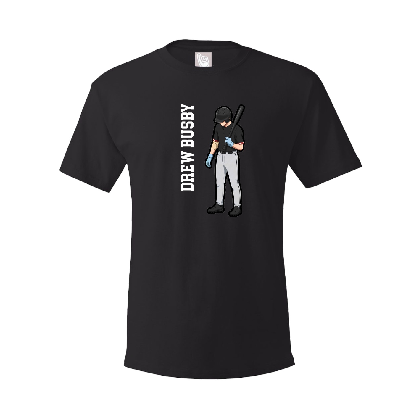 Youth Tee — Name Vertical in Black