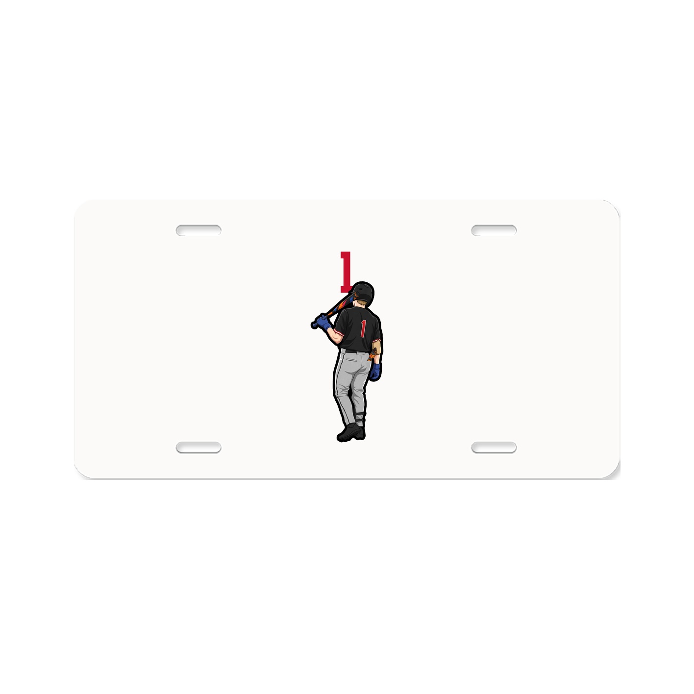 License Plate — Number Top in Classic