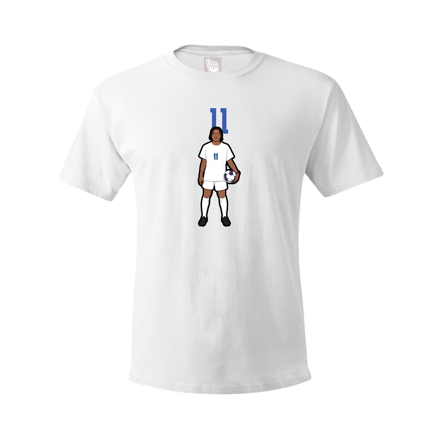 Youth Tee — Number Top in White