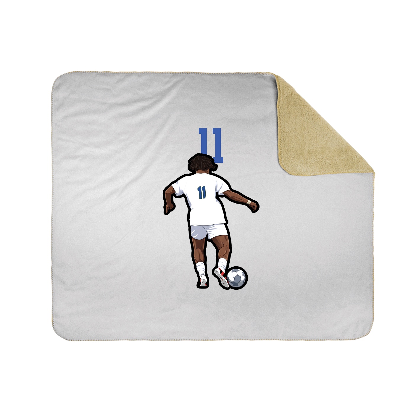 Throw Blanket — Number Top in White