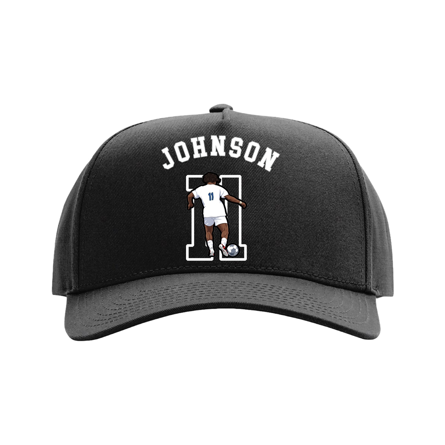 Full Fabric Five-Panel Champ Cap — Shirsey Arch in Black