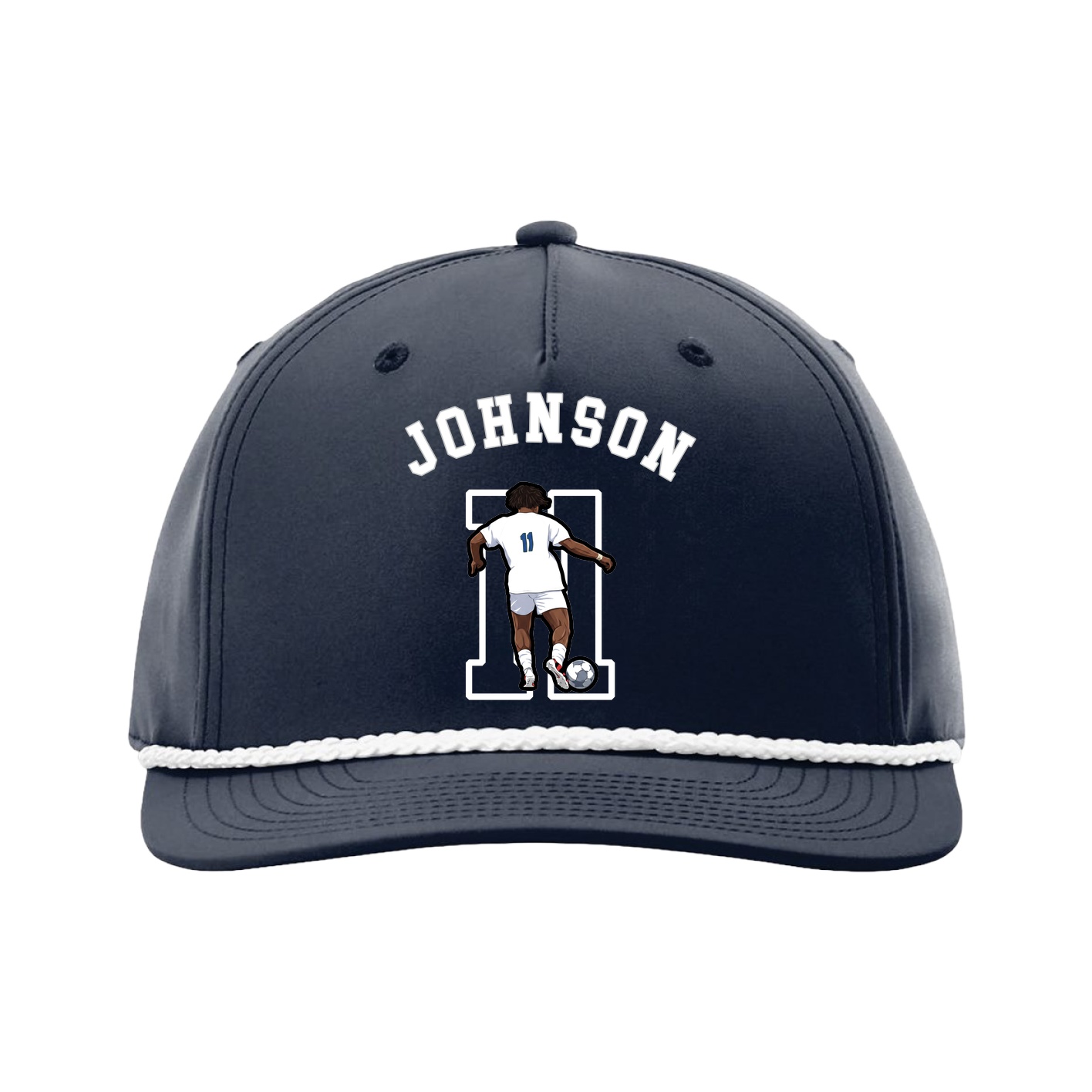 Five-Panel Classic Rope Cap — Shirsey Arch in Navy