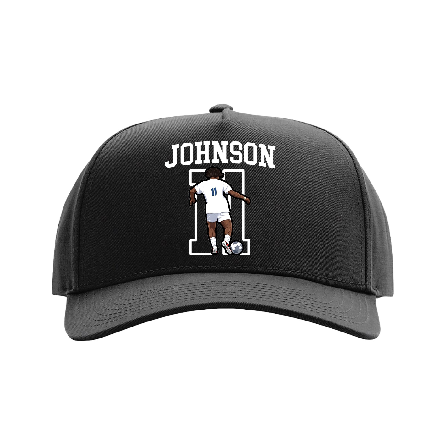 Full Fabric Five-Panel Champ Cap — Shirsey in Black