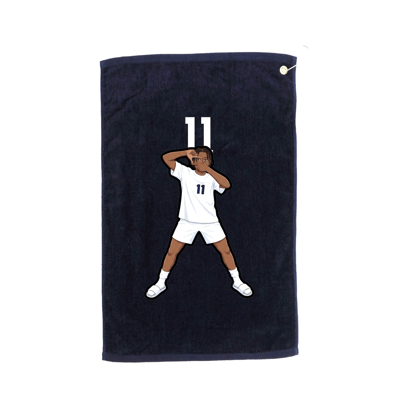 Golf Towel — Number Top in Navy