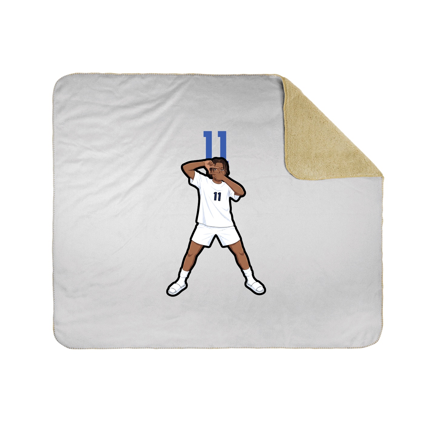 Throw Blanket — Number Top in White