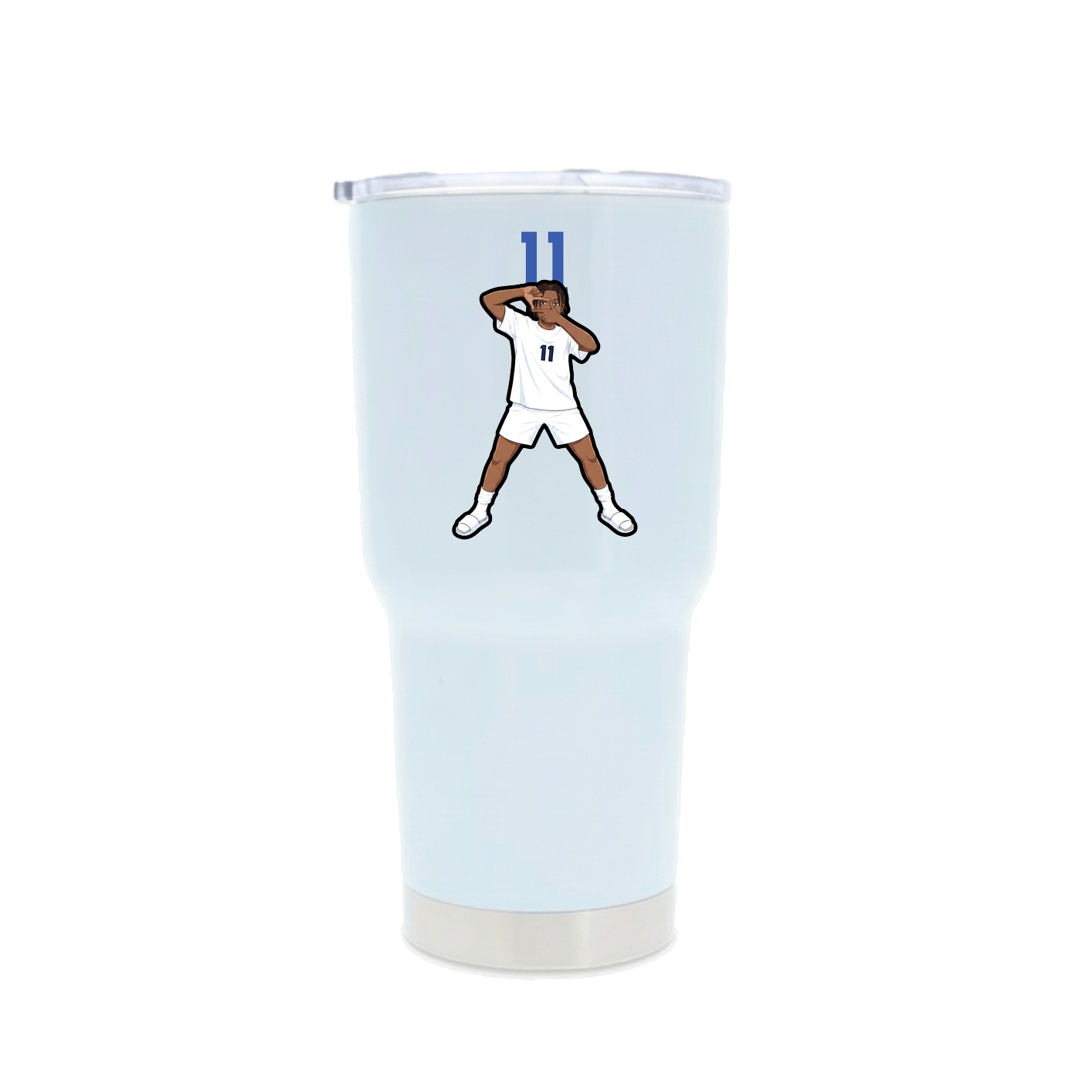 30oz Stainless Steel Tumbler — Number Top in White