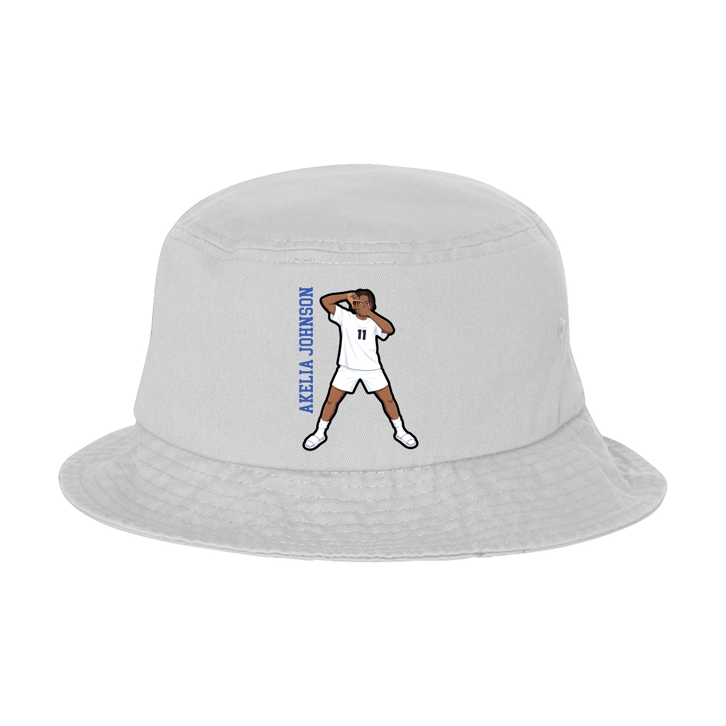 Bucket Cap — Name Vertical in White