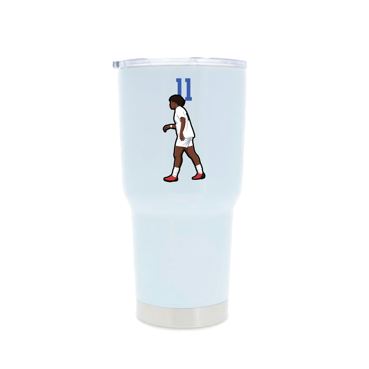 30oz Stainless Steel Tumbler — Number Top in White