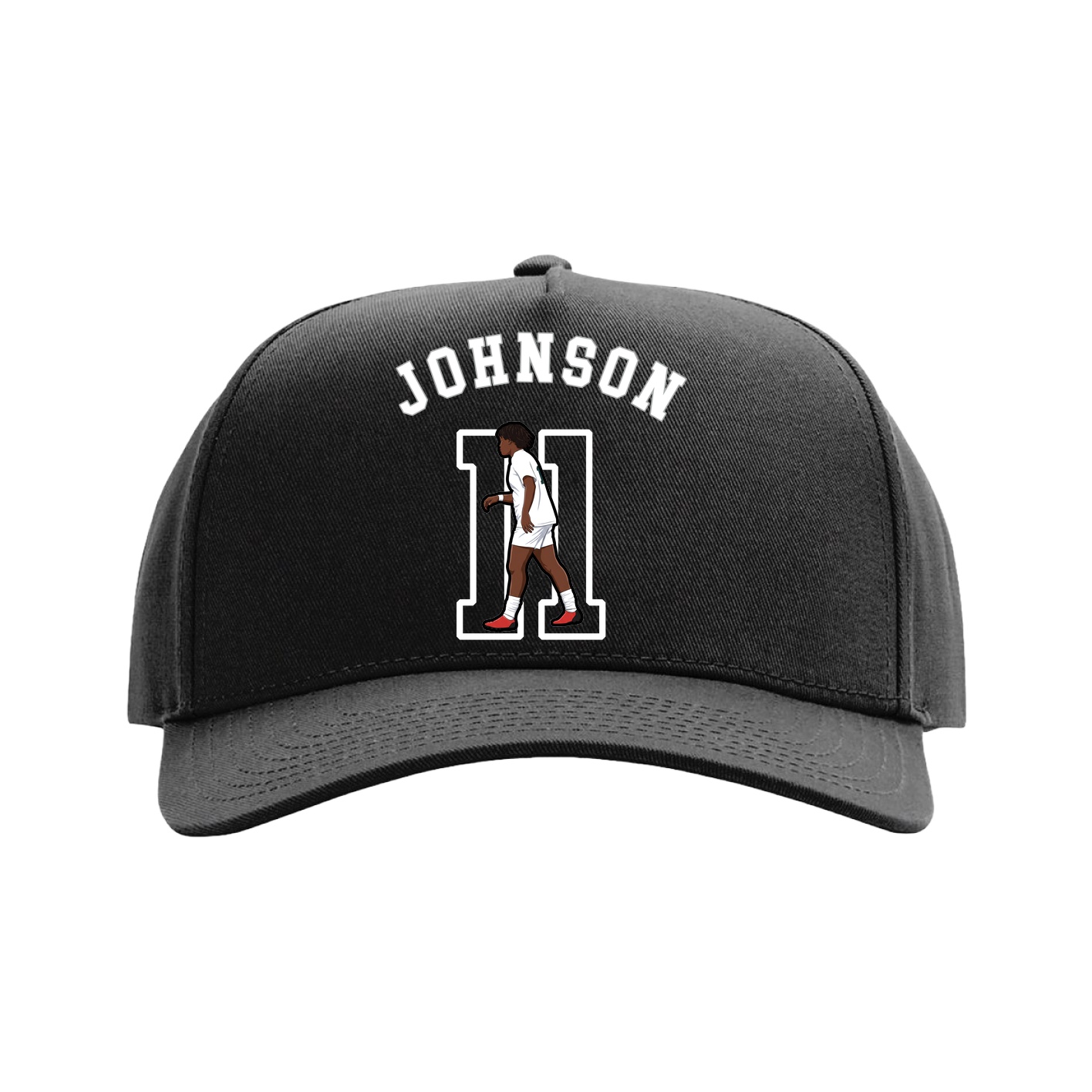 Full Fabric Five-Panel Champ Cap — Shirsey Arch in Black