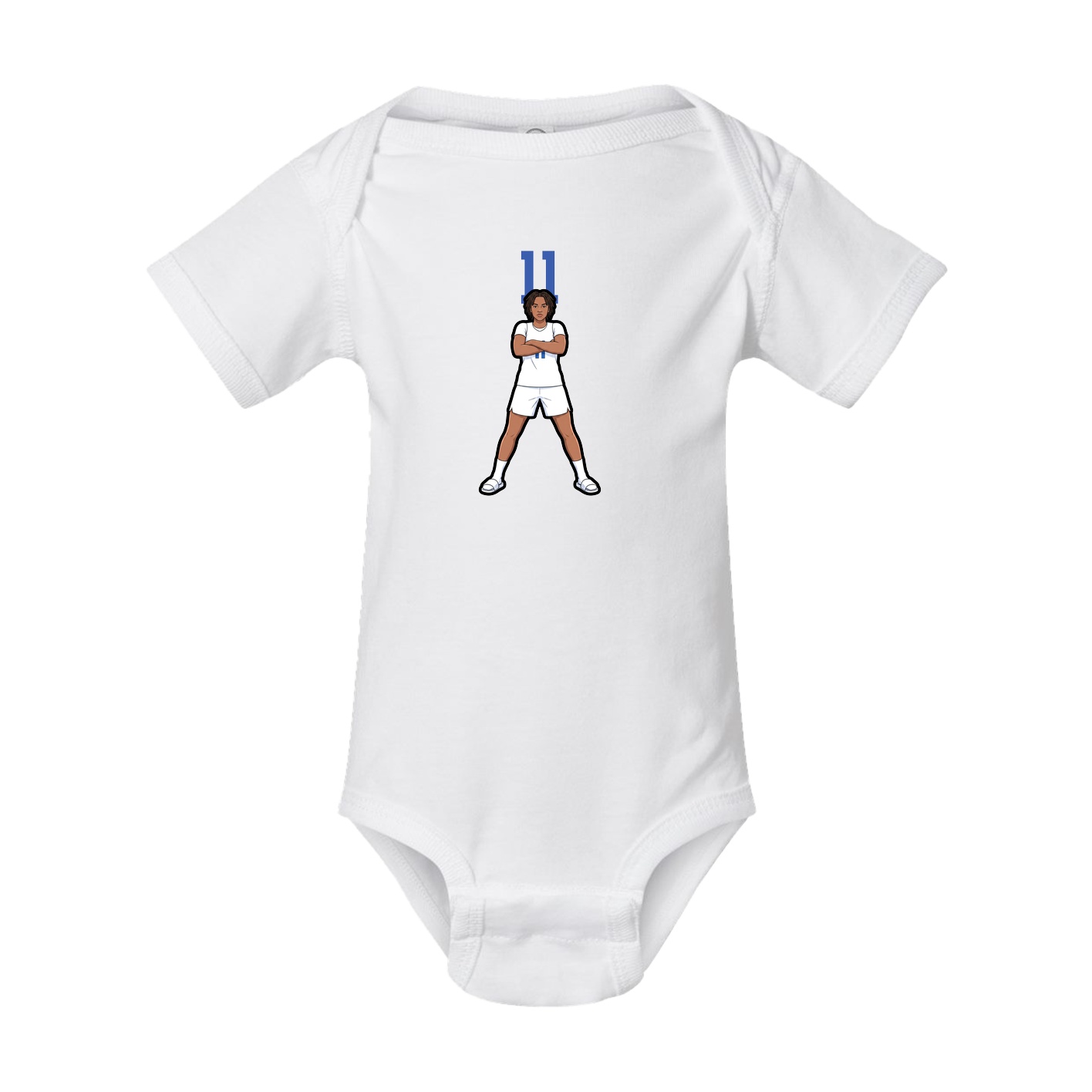 Baby Onesie — Number Top in White
